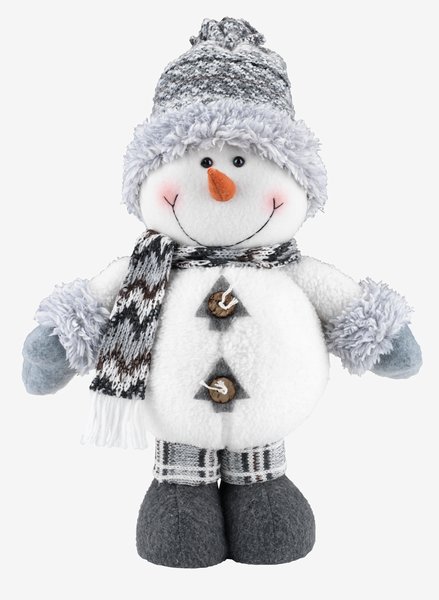 Bonhomme de neige BALDER l24xL15xH40cm blanc