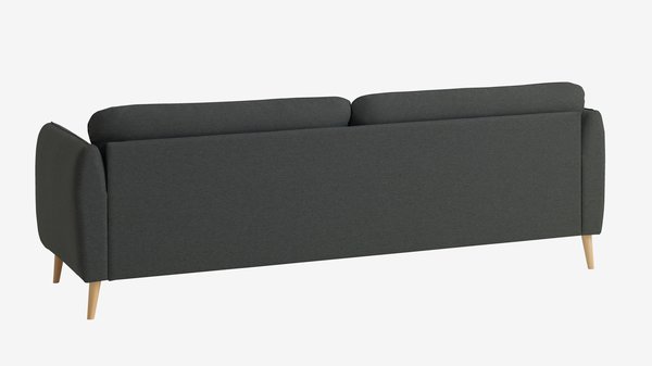 Sofa AARHUS 3-Sitzer Stoff dunkelgrau