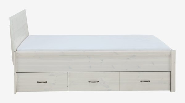 Struttura letto LYNGBY 140x200 cm bianco