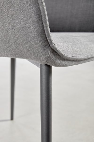 Καρέκλα τραπεζαρίας SABRO γκρι ύφασμα/μαύρο