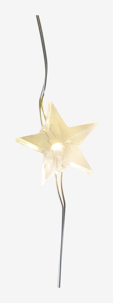 Guirlande lumineuse LED STAR L200cm a/20 LED et minuterie