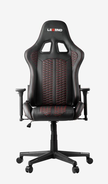 Herní židle NIBE černá koženka/červená