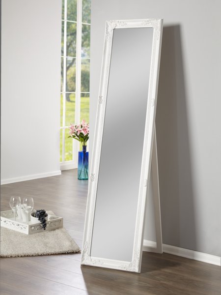Miroir sur pied NORDBORG 40x160 blanc