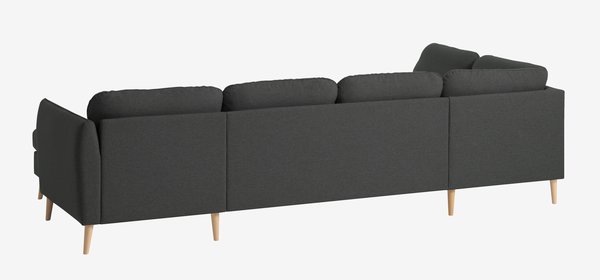 Γωνιακός καναπές AARHUS αρ. σκούρο γκρι ύφασμα