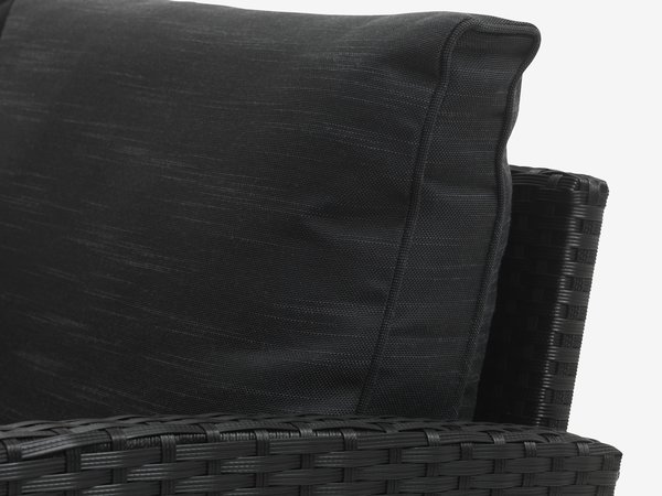 Lounge garnitura ULLEHUSE za 9 osoba, odlaganje, crna