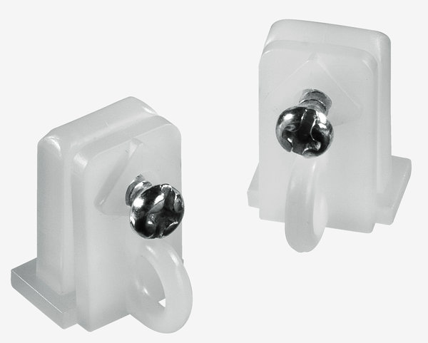 Butée d'arrêt pour rideau 2pcs/pqt blanc