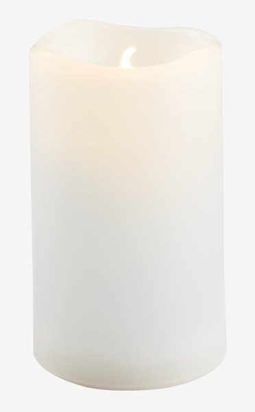 Bougie pilier LED SOREN Ø6xH9cm blanc