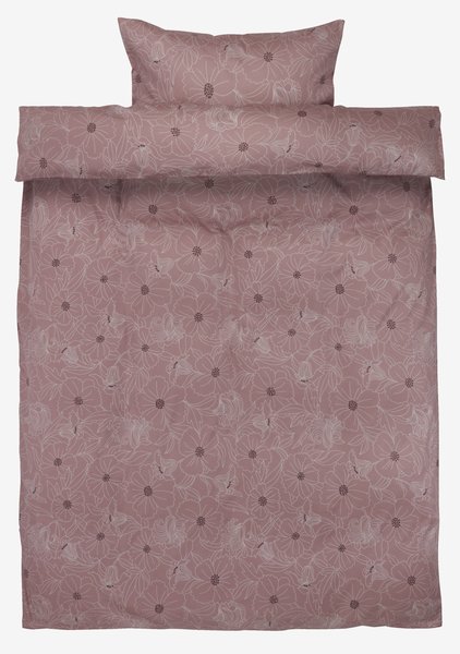 Completo copripiumino ANNIE Raso 155x220 cm rosa cipria