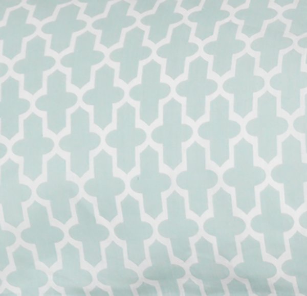 Parure de lit Percale DINA 140x200 gris/menthe