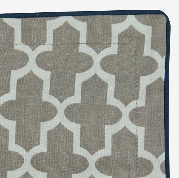 Parure de lit Percale DINA 140x200 gris/menthe