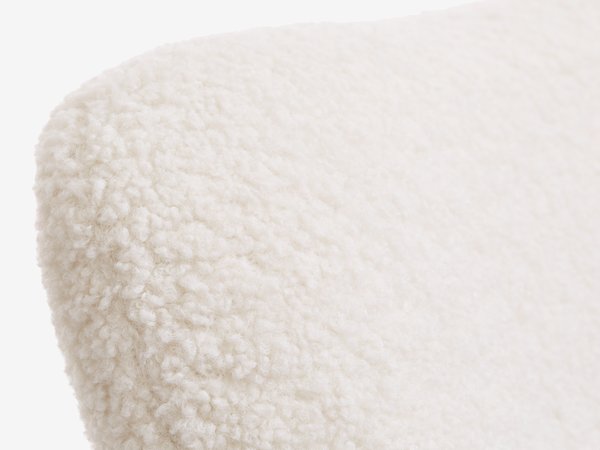 Poltrona HUNDESTED tessuto teddy color avorio/color rovere