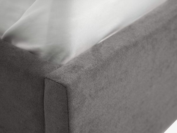 Letto con contenitore HASLEV 140x200 grigio scuro