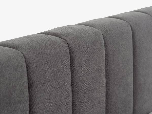 Letto con contenitore HASLEV 140x200 grigio scuro