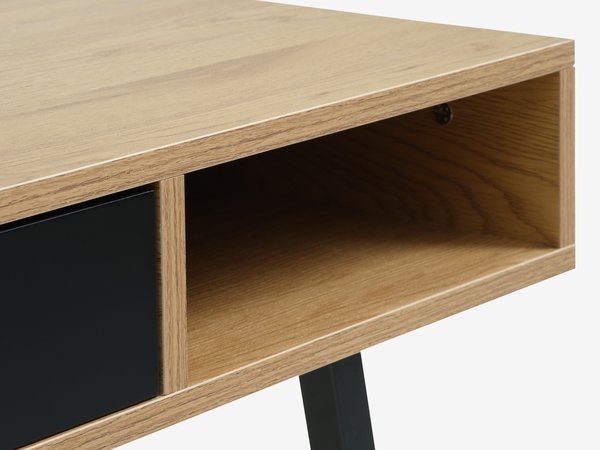 Escritorio ABBETVED 48x120 color roble claro/negro