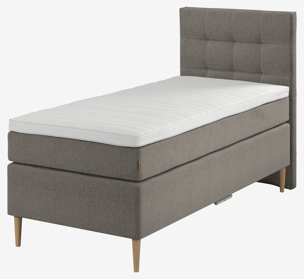 Boxspringbett 90x200cm ROGGA GC110 grau-21 DZ