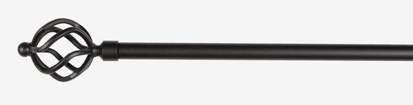 Gardinstang CLASSIC 19mm 90-160cm svart