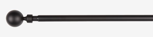 Gordijnroede STOCKHOLM 19mm 160-300 cm zwart