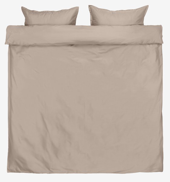 Sateen duvet cover set INGEBORG King sand