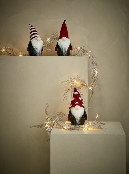 Christmas elf BOND D7xH17cm with felt assorted