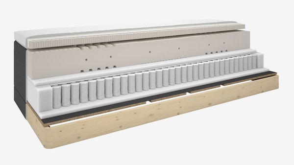Elevationsseng 180x200cm DUNLOPILLO OSA E300 grå-54