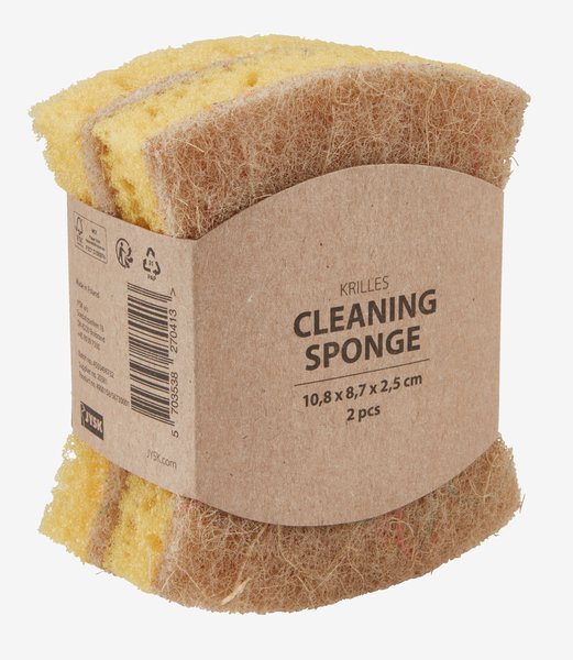 Cleaning sponge KRILLES W9xL11xH5cm pack of 2