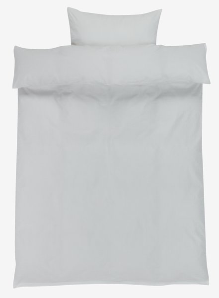 Conjunto capa edredão seersucker TINNE 155x220 branco