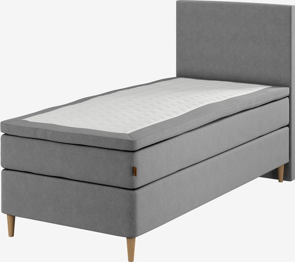 Kontinentalsäng 90x200cm HEMLA GC75 grå-23 memory