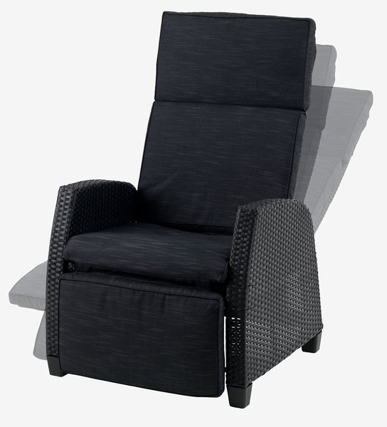 Lounge-Sessel DOVRE B66xH102xT80 schwarz