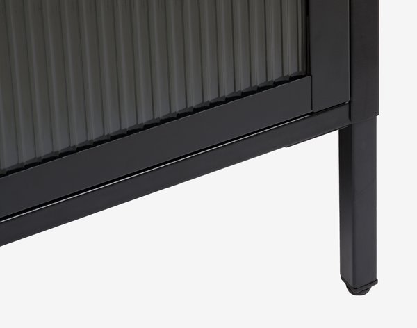 Display cabinet HOPTRUP 1 door black steel
