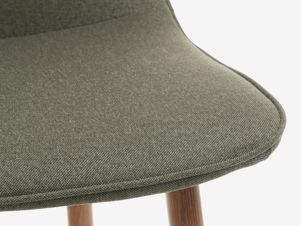 HAGE L150 Tisch eiche+4 BISTRUP Stühle olivgrün/eichenfarben