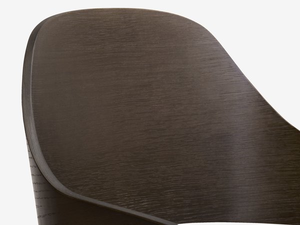 Dining chair HVIDOVRE dark oak/black