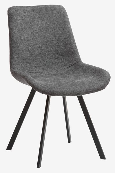 Chaise HYGUM pivotant gris/noir