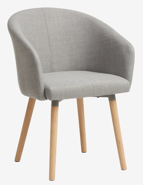 Dining chair KLOSTER light grey/oak