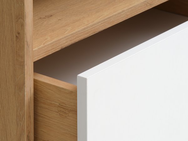 3 drawer chest BILLUND white/oak