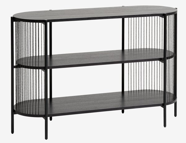 Sideboard SNESLEV 2 shelves black