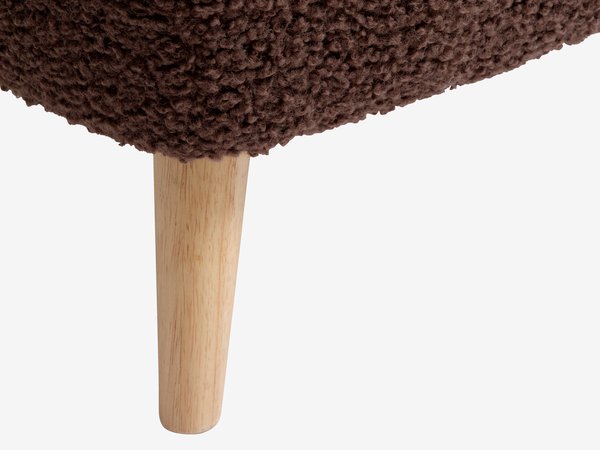 Pouffe VILDSUND 52x41 brown fabric