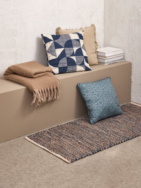 Tapis BUESTARR 65x140 naturel/bleu