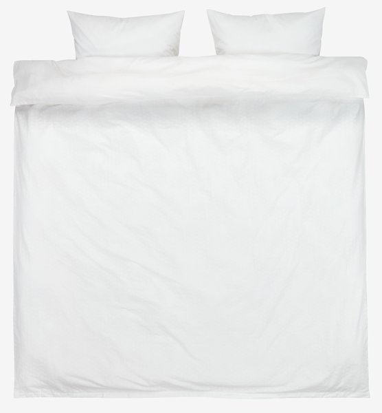 Duvet cover set BIBI King white with embroidery