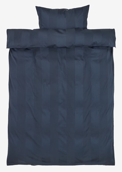 Juego funda nórdica satén BARBO 155x220 azul oscuro