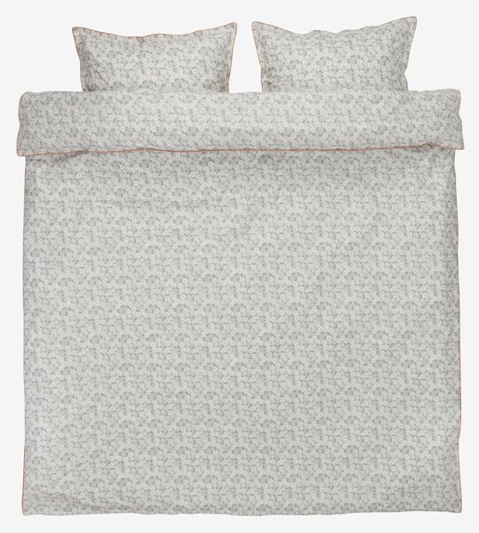 Percale duvet cover set INGA King grey