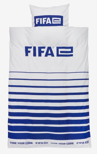 Completo copripiumino FIFA 160x210 cm bianco/blu