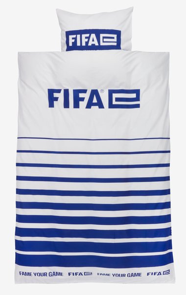 Dekbedovertrek FIFA 140x200 wit/blauw