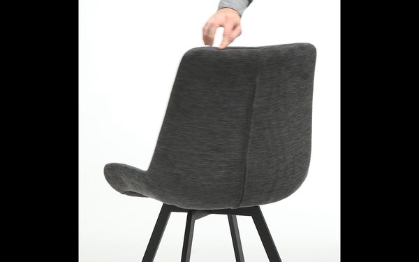 Spisebordsstol HYGUM drejebase grå/sort