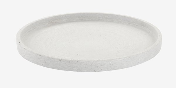 Vassoio decorativo NISSE Ø25xH2 cm grigio