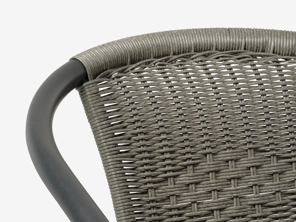 RADSTRUP Ø60 маса + 2 GRENAA стола черни