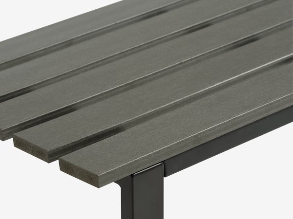 Trädgårdsbänk KLINT B125xD58 grå