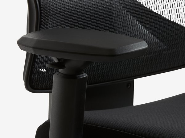 Gaming chair GERLEV w/leg support black