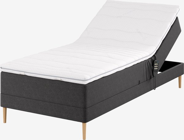 Lit réglable 90x200cm BJORSUND GE35 gris-41