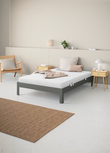 Letto KILDEN 160x190 grigio scuro