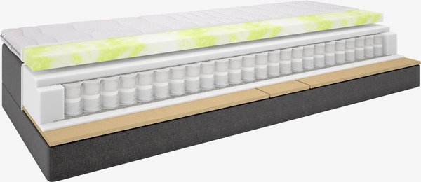 Lit réglable 90x200cm BJORSUND GE35 gris-41